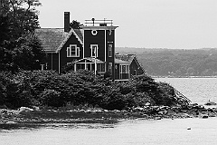 North Conanicut Island Lighthouse BW